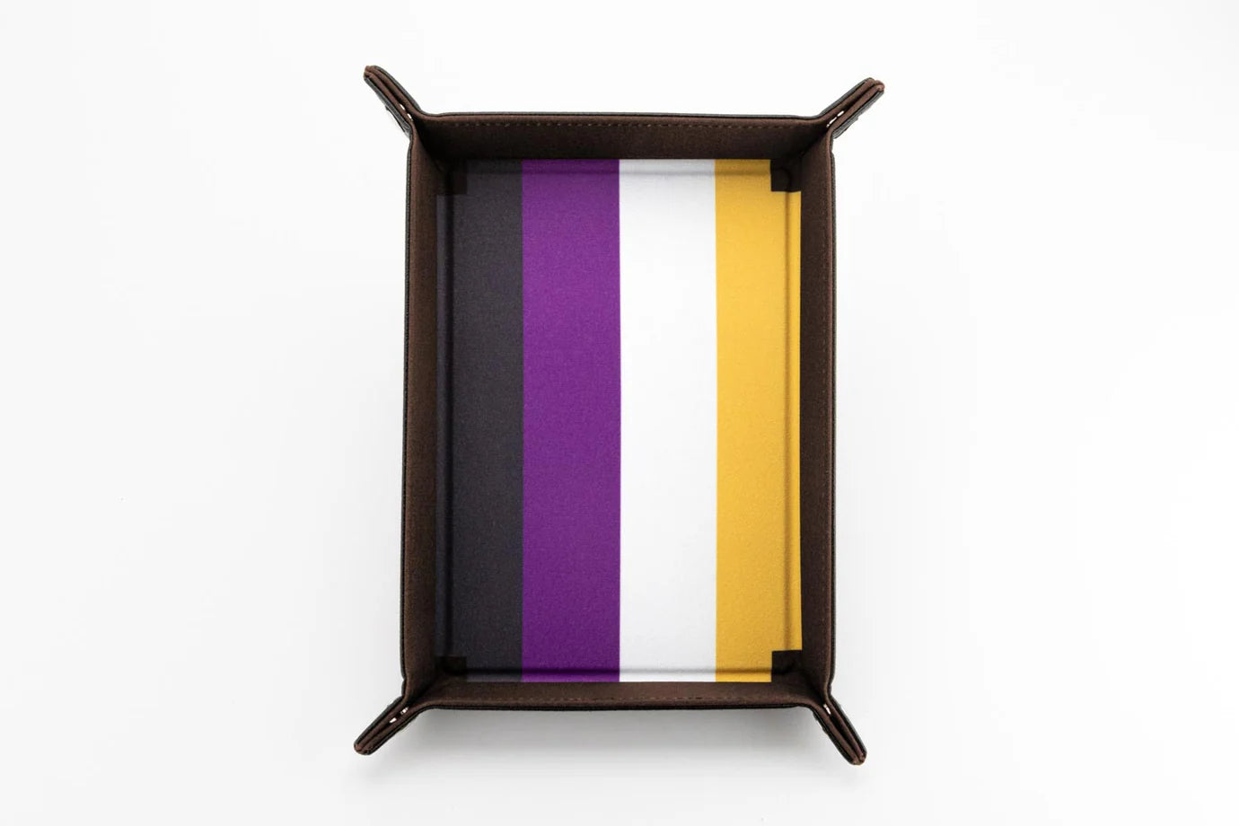 Dice Tray: Pride Velvet Folding Tray- Nonbinary