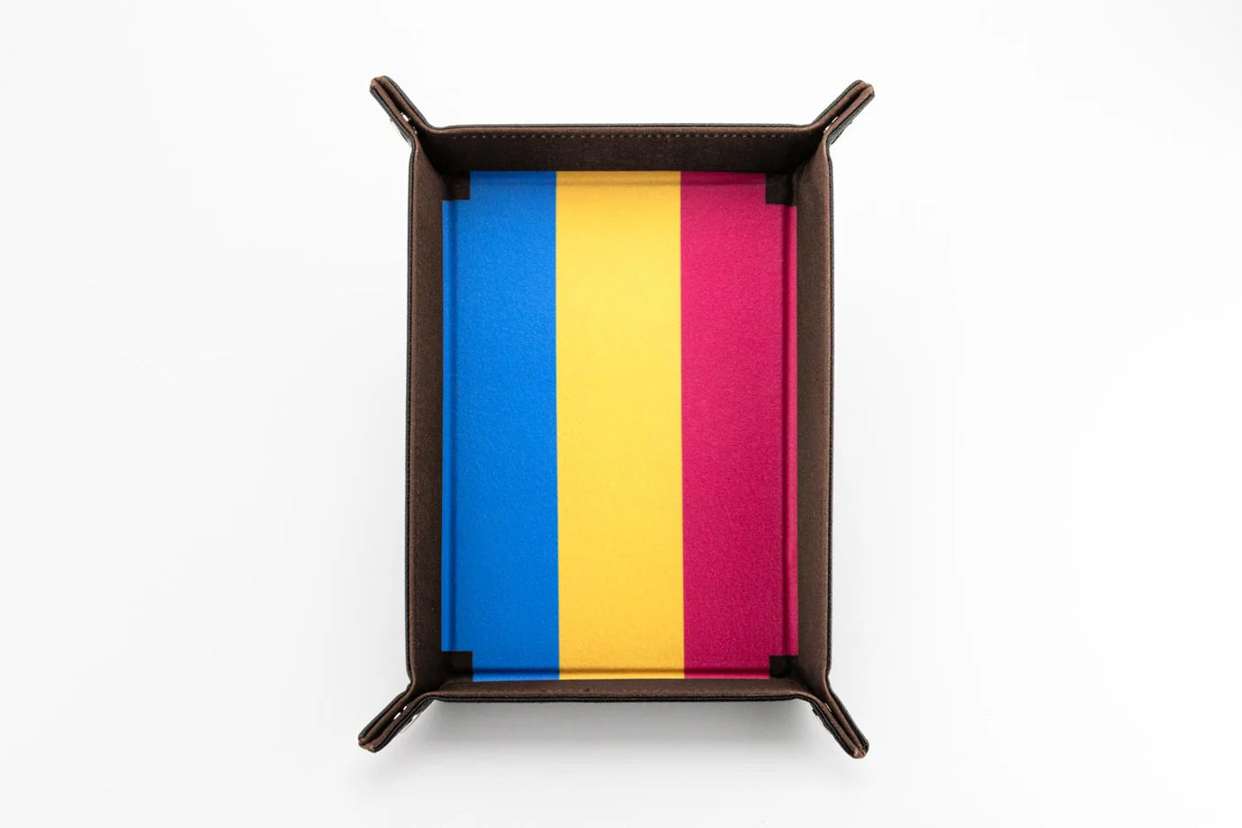 Dice Tray: Pride Velvet Folding Tray- Pansexual