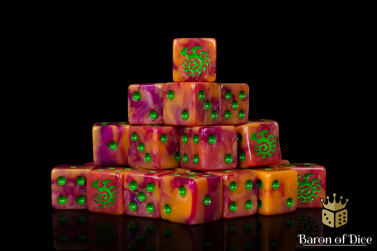 Baron of Dice: Alien Dice - Orange & Green