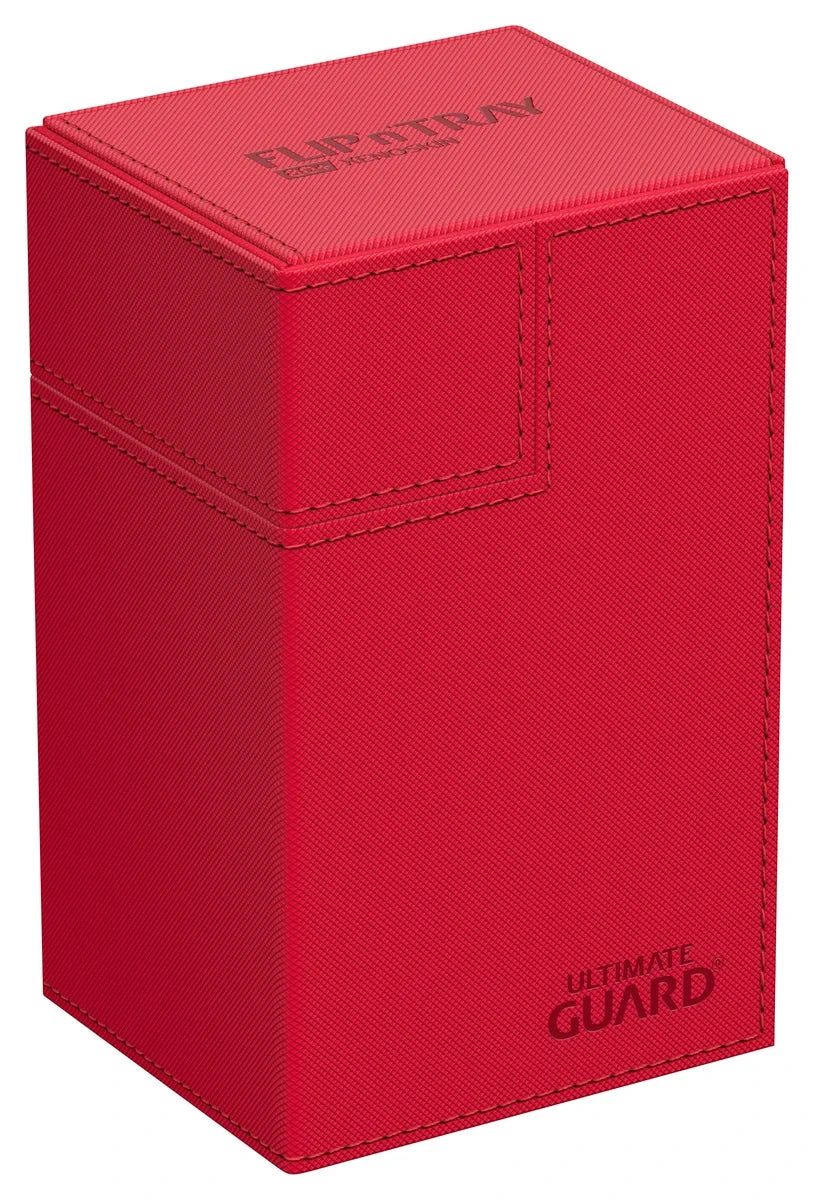 Ultimate Guard: Deck Case: Flip´n´Tray 80+ Standard Size Monocolor- Red