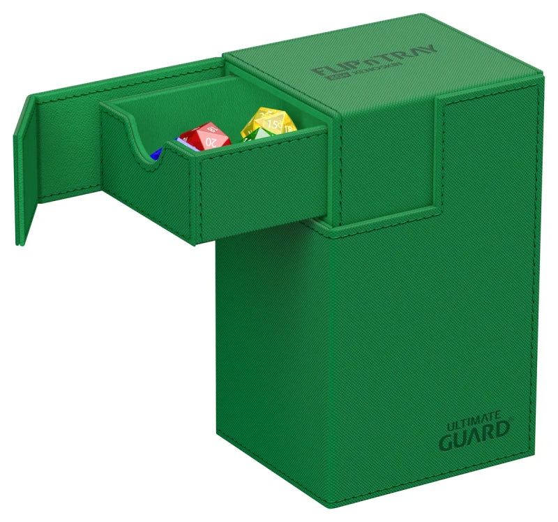 Ultimate Guard: Deck Case: Flip´n´Tray 80+ Standard Size Monocolor- Green