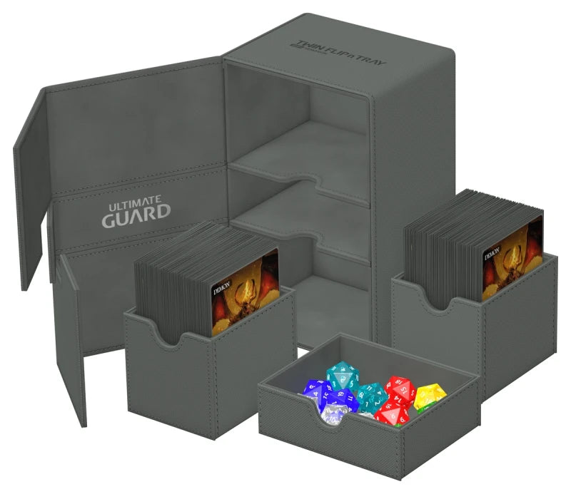 Ultimate guard: Deck Case: Flip´n´Tray 100+ Standard Size Monocolor- Grey