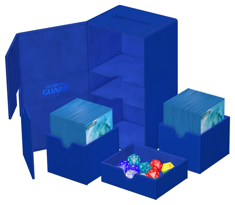 Ultimate Guard: Deck Case: Twin Flip´n´Tray 200+ Standard Size Monocolor- Blue