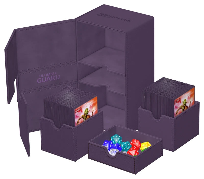 Ultimate Guard: Deck Case: Twin Flip´n´Tray 200+ Standard Size Monocolor- Purple