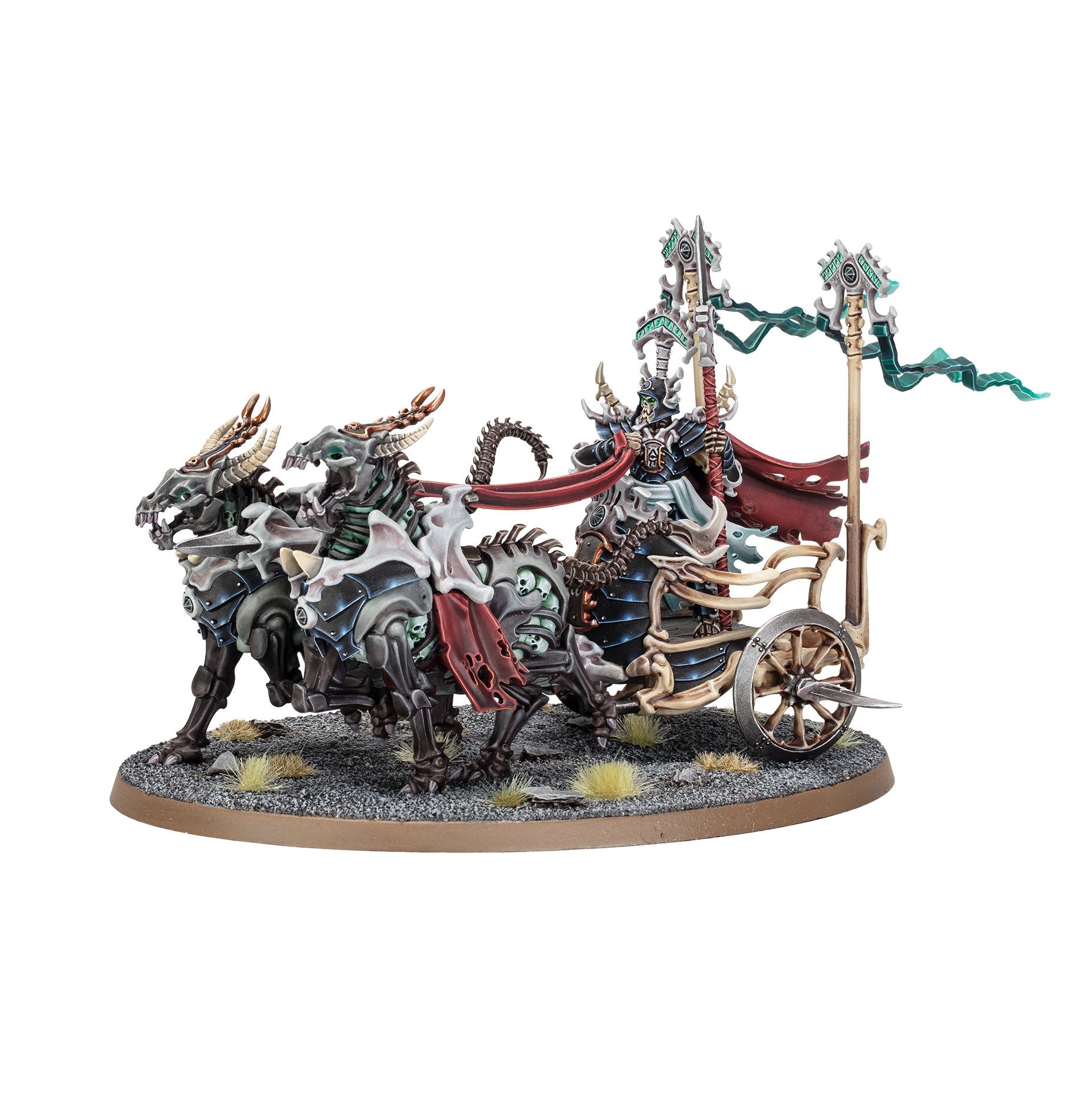 Warhammer Age of Sigmar: Ossiarch Bonereapers- Liege-Kavalos on War Chariot