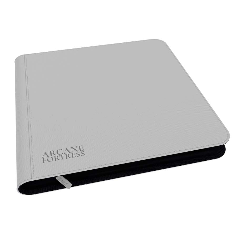 Arcane Fortress: 12 Pocket Zippered Binder- Solid Color- Cream