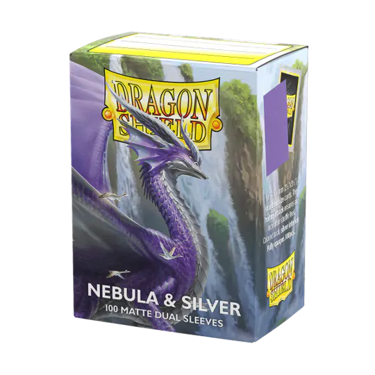 Dragon Shield Sleeves: Standard DUAL- Matte Nebula & Silver (100 ct.)
