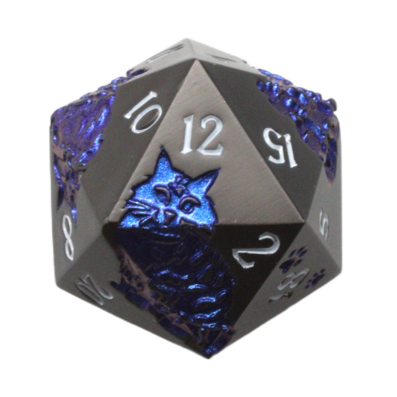 Old School Dice: Nine Lives Metal D20