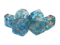 Old School Dice: Odyssey- Blue Swirl Polyhedral 7 Die Set
