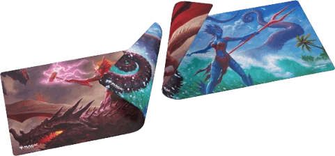 Magic: The Gathering | Reality Fracture Double-sided Playmat - Kiora of Salt and Sand/Kiora of Fire