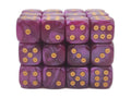 Old School Dice: D6 - 12mm - Pearl Drop - Lavender w/ Gold