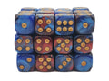 Old School Dice: D6 - 12mm - Vorpal - Red & Blue w/ Gold