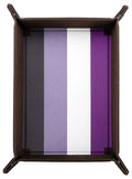Dice Tray: Pride Velvet Folding Tray- Asexual