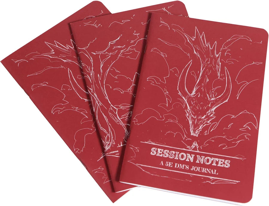 DM Journal Set – DND TTRPGs Campaign Notebooks for RPG and Game Masters (Red)