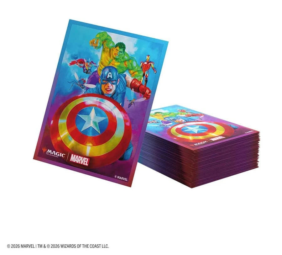 Magic: The Gathering | Marvel Super Heroes Premium Art Sleeves - Captain America, Team Leader