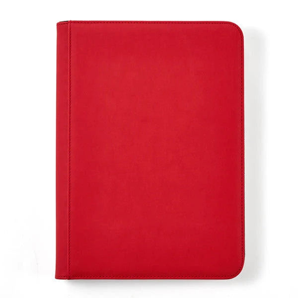 Arcane Fortress Binder: 9 Pocket Zippered- Solid Color- Red