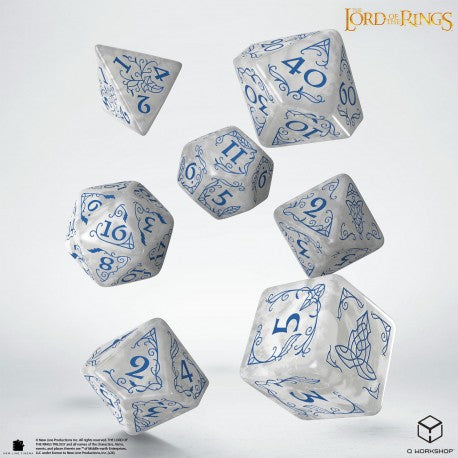 7-Die Set: The Lord of the Rings- Rivendell Dice Set- Stone