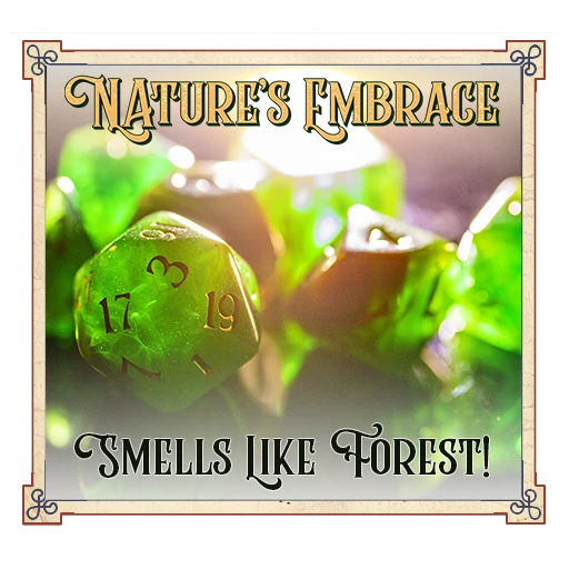 7-Die Set Scented Dice: Nature's Embrace